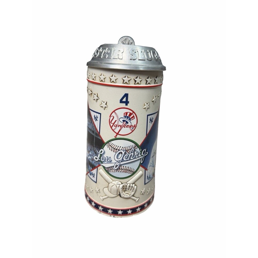 1996 Lou Gehrig The Iron Horse All Star Sluggers Beer Stein Longton Crown Ltd Ed - Picture 3 of 7